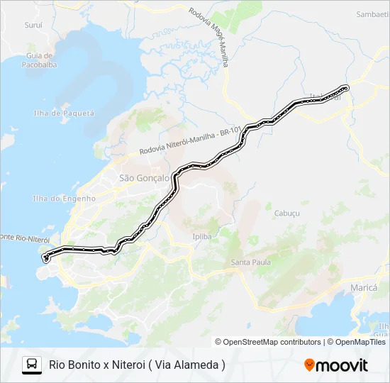 2MB10 Bus Line Map