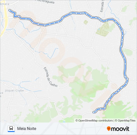 54A bus Line Map