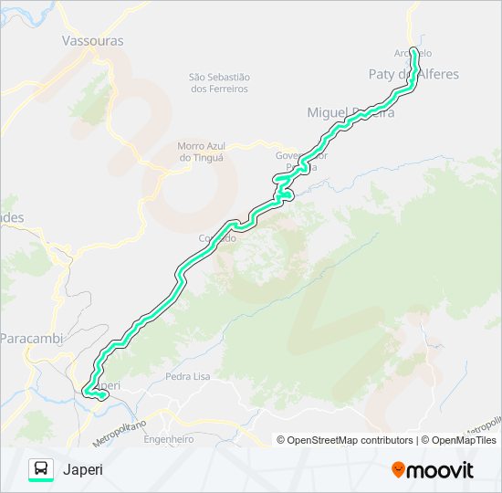 Rota da linha mp74 horários, paradas e mapas Japeri (Atualizado)