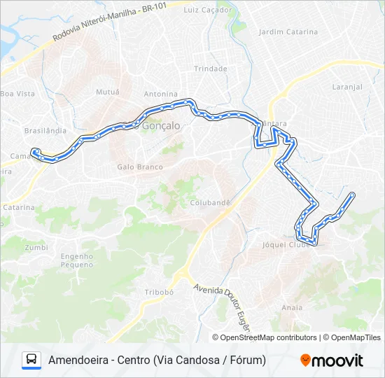34A Bus Line Map