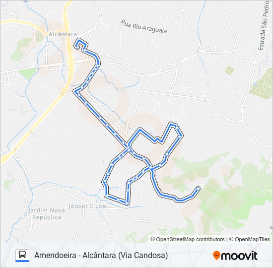 Mapa de 34C de autobús