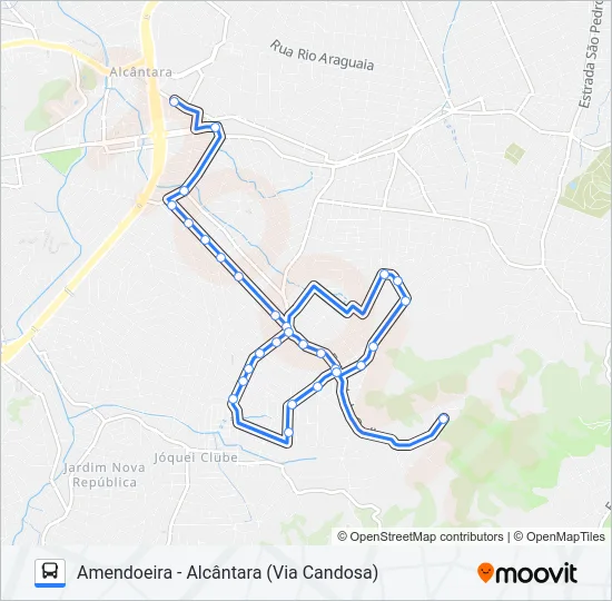 34C Bus Line Map