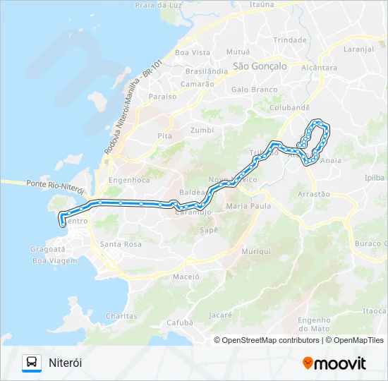 540R Bus Line Map