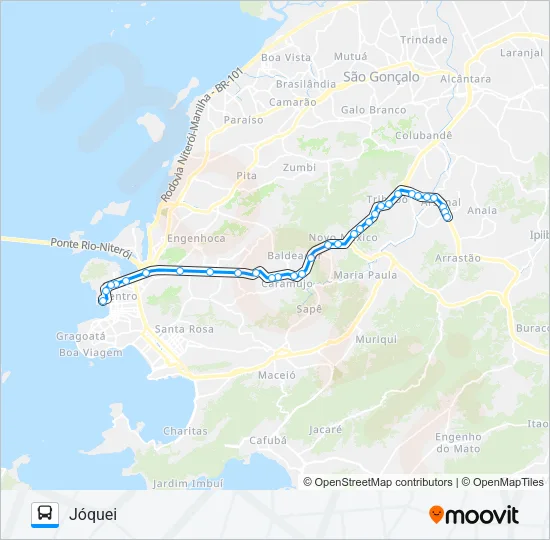 540R Bus Line Map