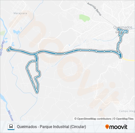 Mapa da linha 04 de ônibus