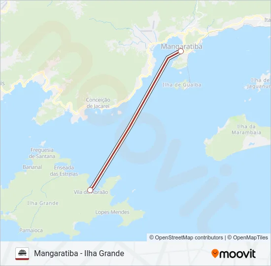 MANGARATIBA - ILHA GRANDE Ferry Line Map