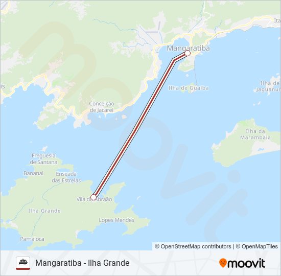 MANGARATIBA - ILHA GRANDE ferry Line Map