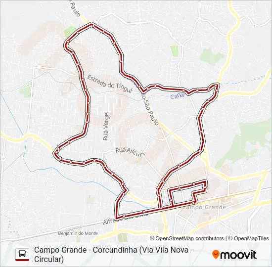 822 Bus Line Map