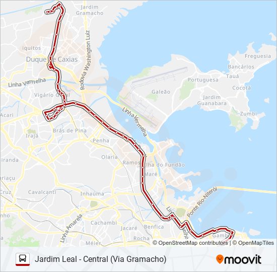 Mapa da linha 415C de ônibus