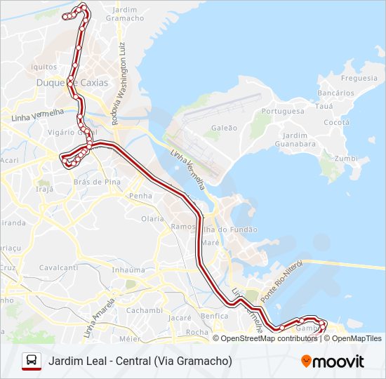Mapa da linha 415C de ônibus