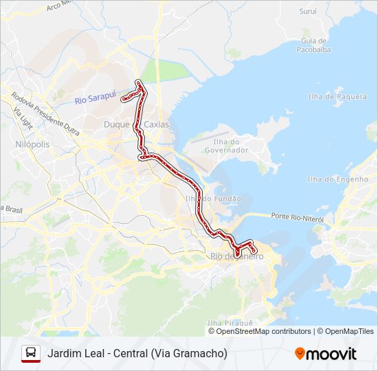 Mapa da linha 415C de ônibus