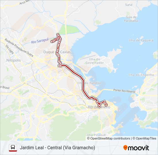 Mapa da linha 415C de ônibus