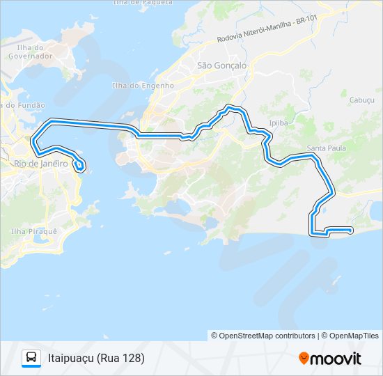 Mapa da linha 6146D (EXECUTIVO) de ônibus