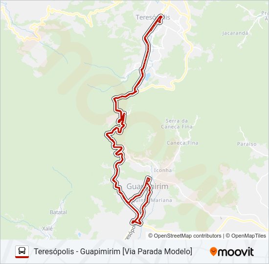 Mapa da linha MS11 de ônibus