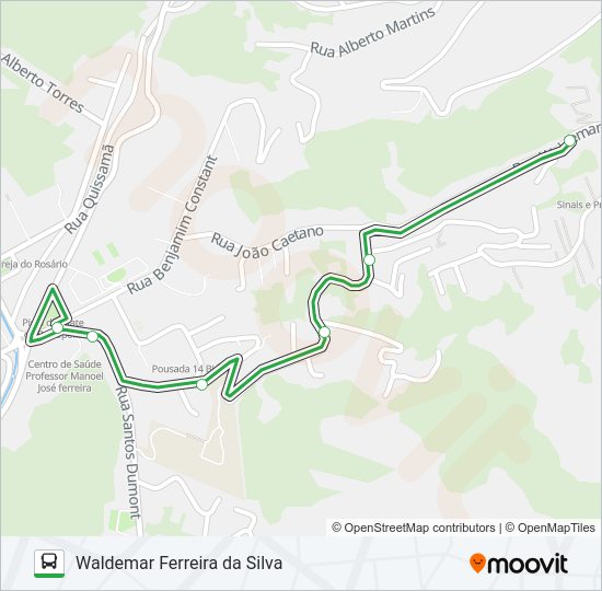 Mapa da linha 112 de ônibus