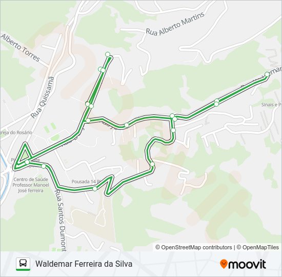 Mapa da linha 112 de ônibus