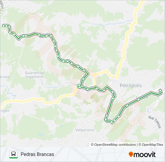 Mapa da linha 118 de ônibus
