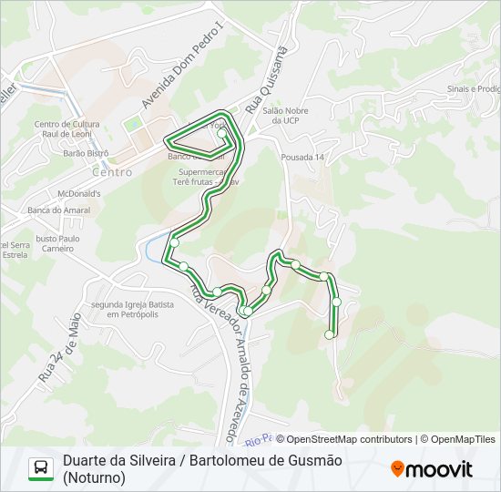 Mapa da linha 126 de ônibus