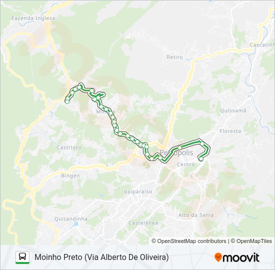 Mapa da linha 129 de ônibus