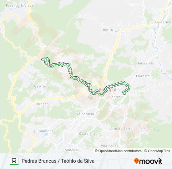 Mapa da linha 132 de ônibus
