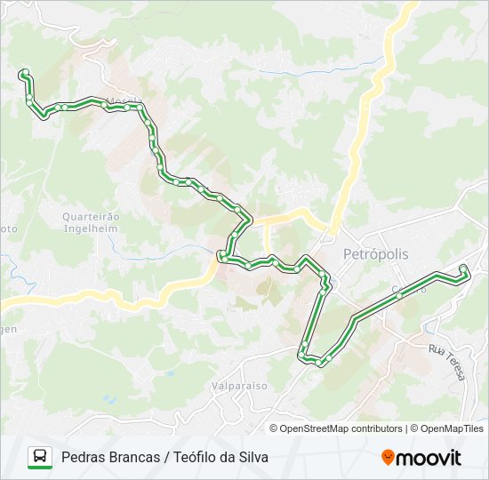 Mapa da linha 132 de ônibus