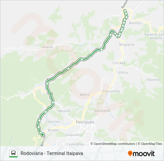160 Bus Line Map