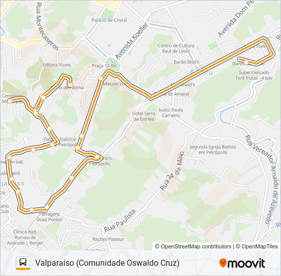 Mapa da linha 205 de 