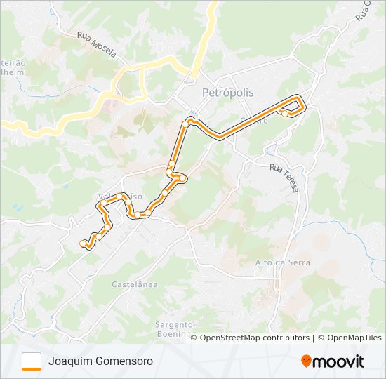 Mapa de 212 de autobús