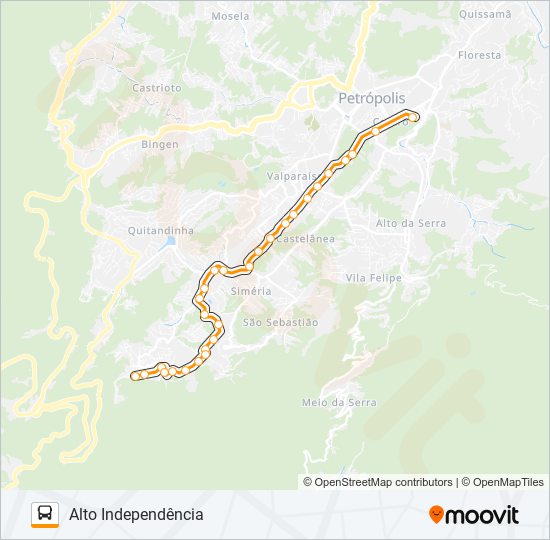 Mapa de 401 de autobús