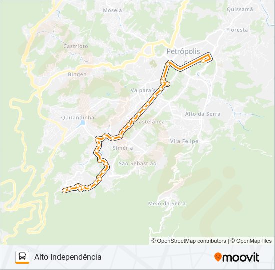 Mapa de 401 de autobús