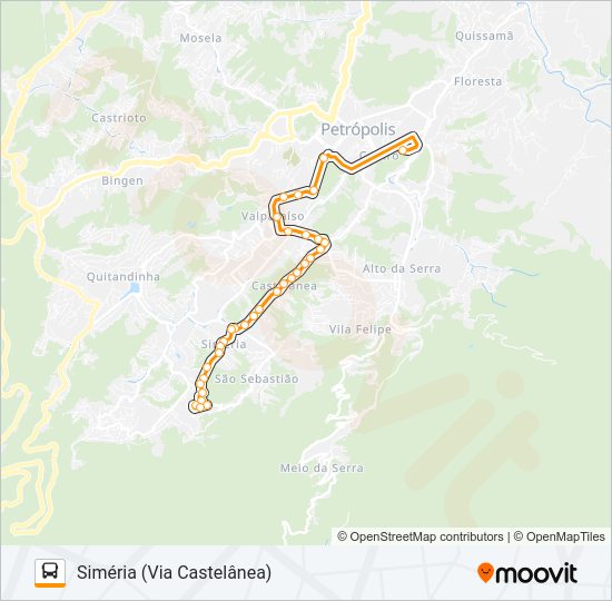 Mapa da linha 407 de 
