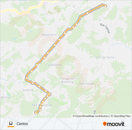 Mapa da linha 408 de 