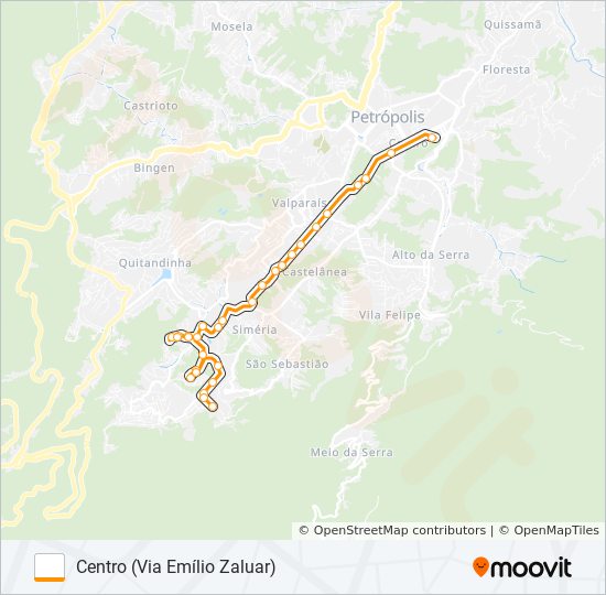 Mapa de 421 de autobús