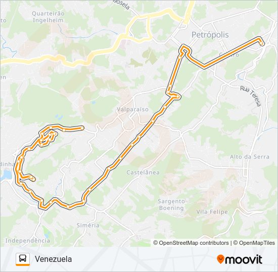 Mapa da linha 425 de 