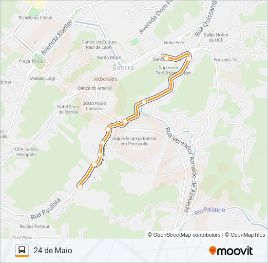 Mapa de 427 de autobús