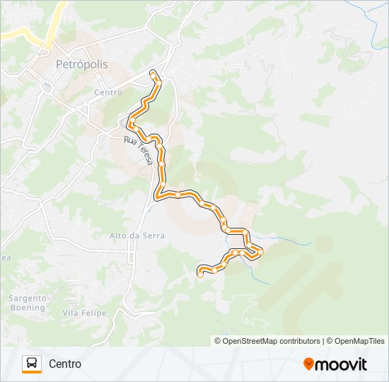 Mapa da linha 429 de ônibus