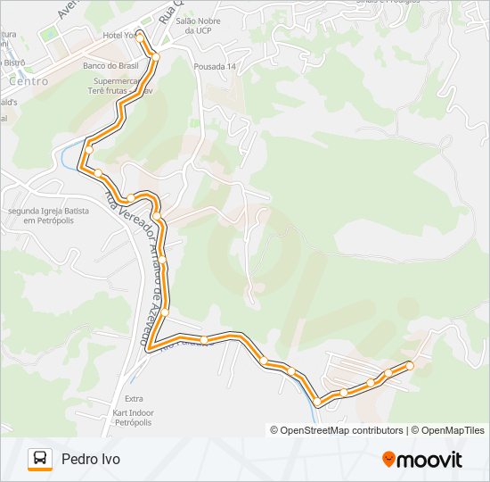 Mapa da linha 431 de ônibus