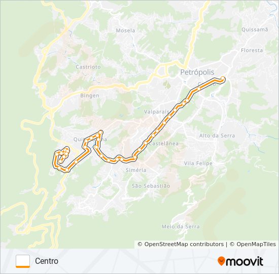 Mapa de 437 de autobús