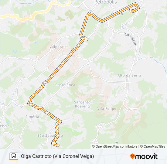 Mapa de 448 de autobús