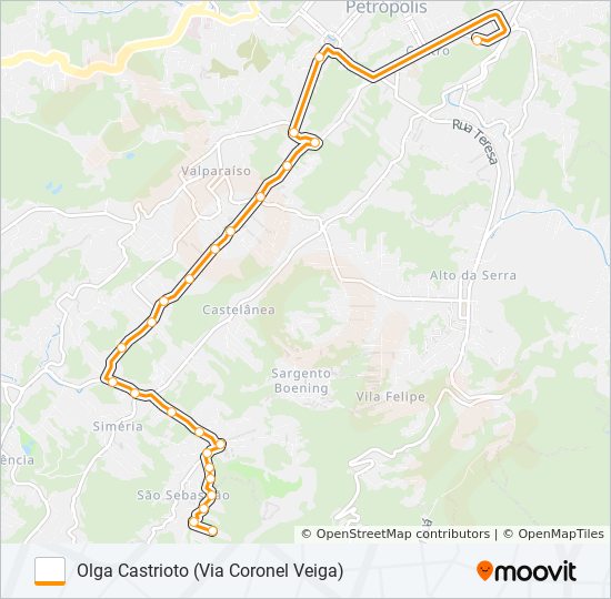 Mapa de 448 de autobús