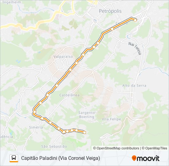 Mapa de 449 de autobús