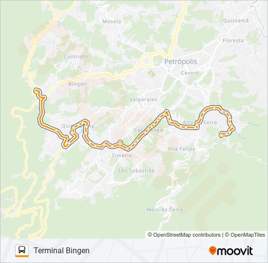 Mapa de 450 de autobús