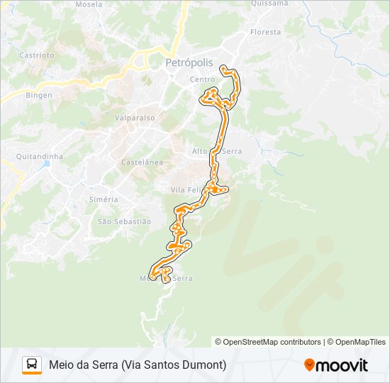 Mapa de 453 de autobús