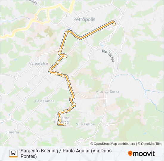 457 bus Line Map