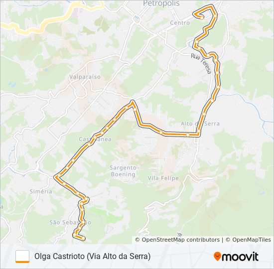 Mapa de 461 de autobús