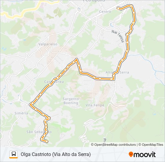 Mapa de 461 de autobús