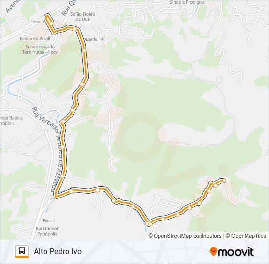 Mapa da linha 462 de ônibus