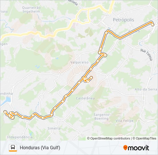 Mapa da linha 467 de ônibus