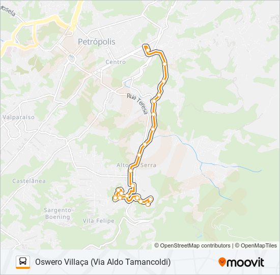 Mapa de 468 de autobús