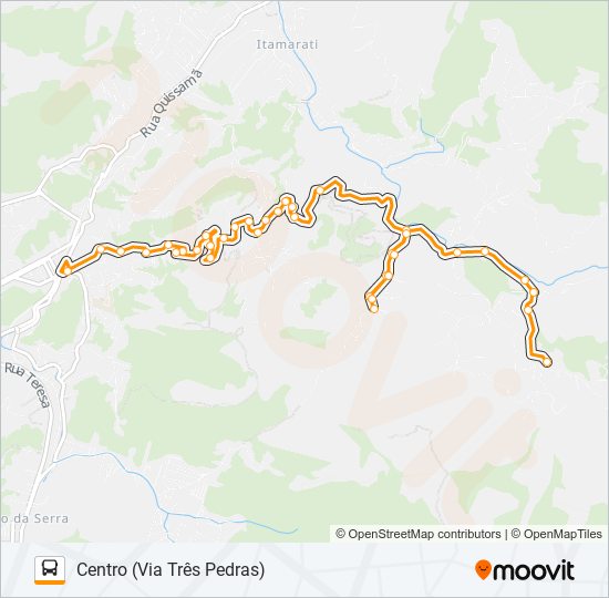 Mapa da linha 470 de ônibus